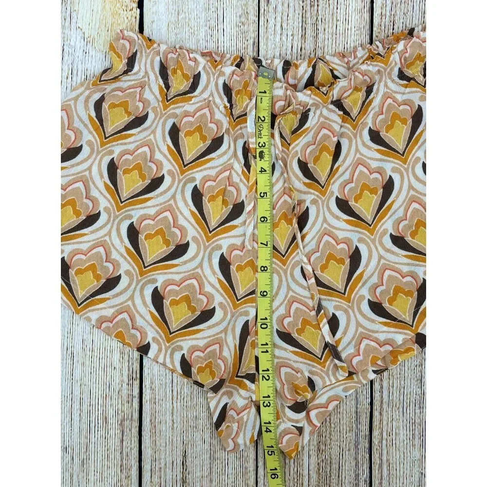 Volcom Women's Retrospectacle Shorts Size Small‎ Hazelnut Elastic Waist NWT